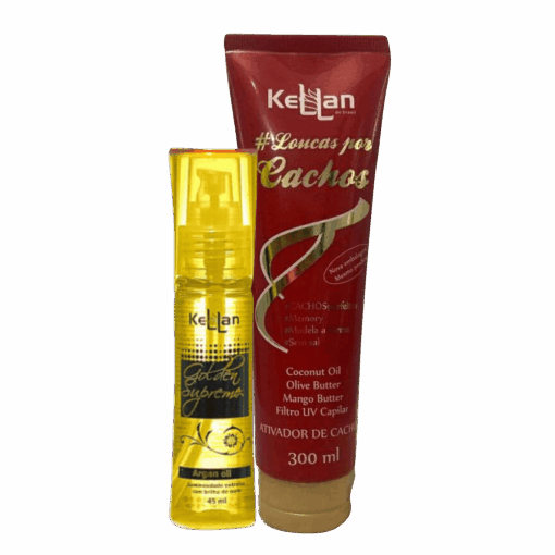 Kellan progressiva Kit Ativador de Cachos e Óleo de Argan da Kellan -