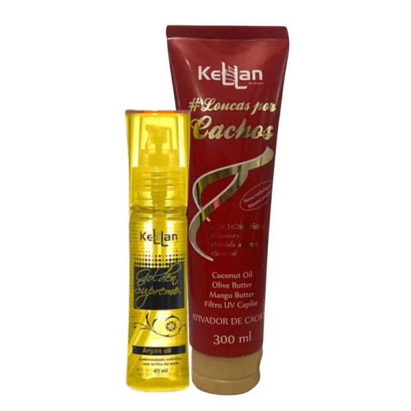 Kellan progressiva Kit Ativador de Cachos e Óleo de Argan da Kellan -